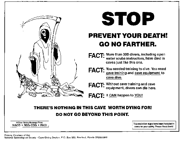 Cave diving grim reaper